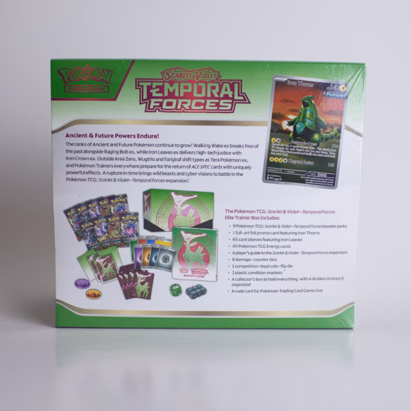 Pokémon Scarlet & Violet: Temporal Forces Elite Trainer Box: Iron Leaves/Iron Thorns (Future) - Image 2